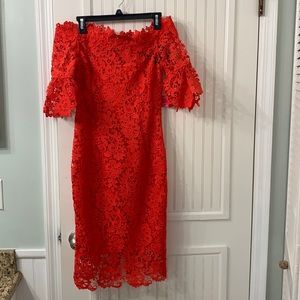 NWT paper dolls red crochet dress women’s